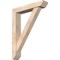 Ekena Millwork Traditional Slat Smooth Bracket w/ Offset Brace, Douglas Fir, 5 1/2"W x 28"D x 36"H BKT0604X28X36TRA06SDF - alternate 1